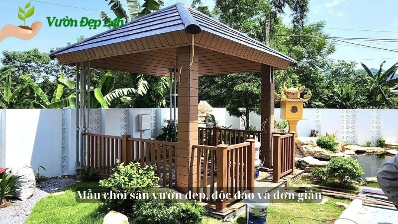 Mẫu chòi sân vườn đẹp, độc đáo và đơn giản